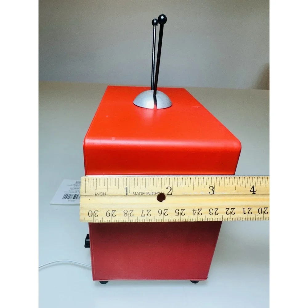 Vintage Christmas Decor Red  TV Music Box with Animated